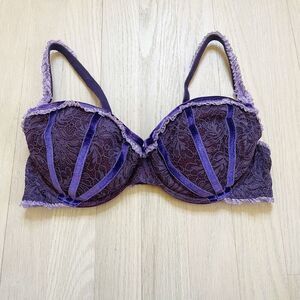 Royal Balconette Renaissance 36b purple velvet lace malgomargo